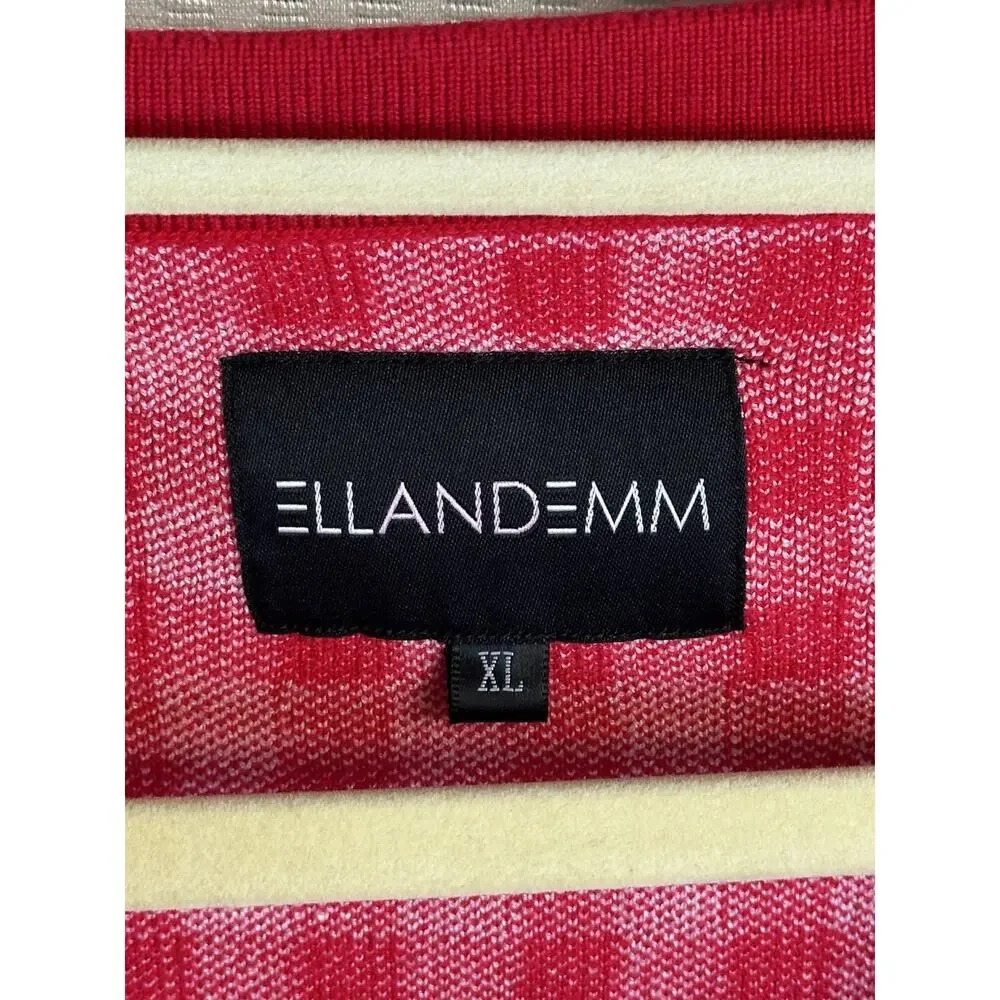 Ellandemm Red Gingham Cottage Core Button Up Cardigan XL